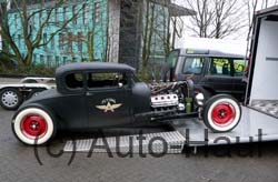 1929 Ford Model A being loaded to go to new owner in Scotland