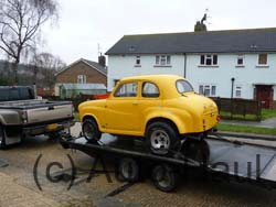 Austin A30 Drag car. Brighton UK to Austria