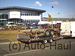 The day I bought our TT35 Brian James trailer. I went to the Factory as I was in the area, came out with a new trailer. ha ha & the old one.